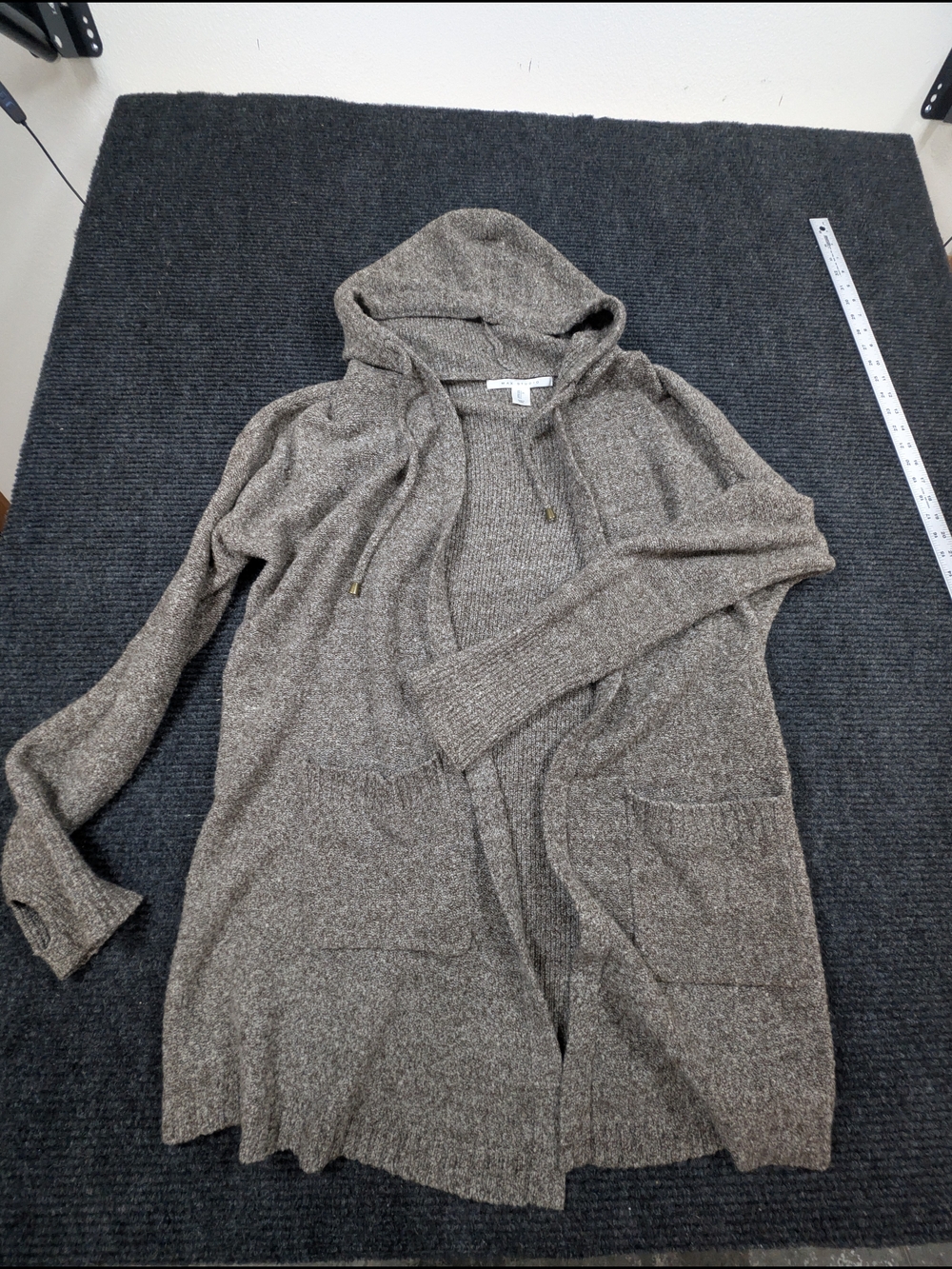 Max Studio Hooded Open-Front Cardigan